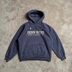 VINTAGE REDWOOD "PENN WEST EXPLORATION" BLUE SUNFADE HOODIE